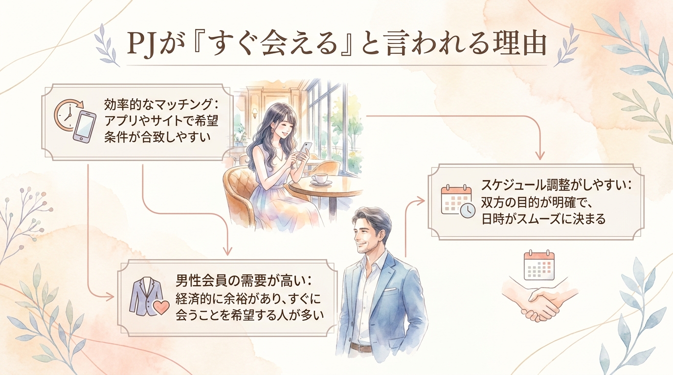 PJが「すぐ会える」と言われる理由