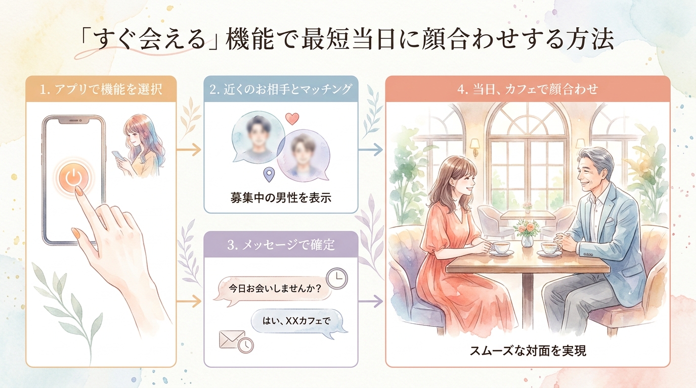 「すぐ会える」機能で最短当日に顔合わせする方法