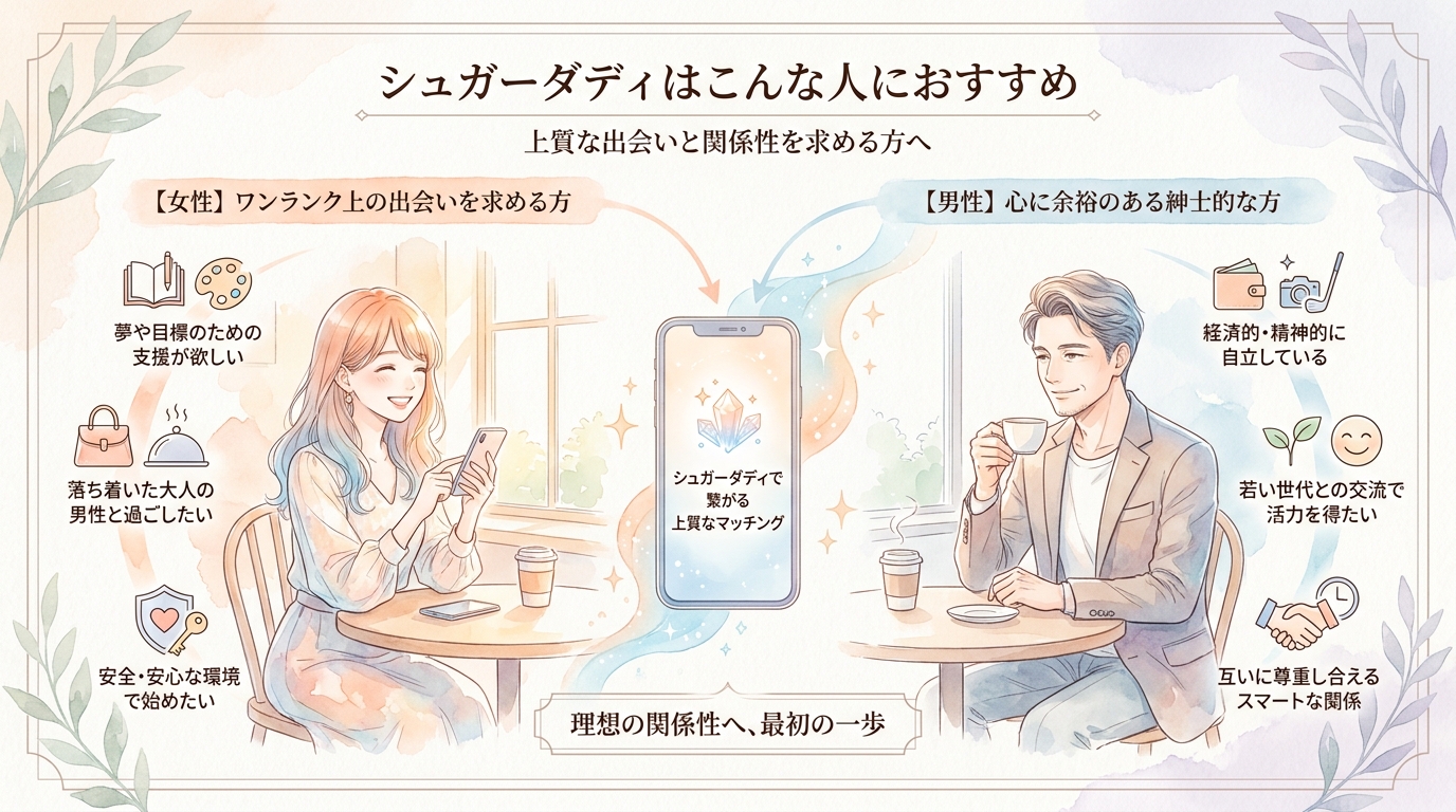 シュガーダディはこんな人におすすめ